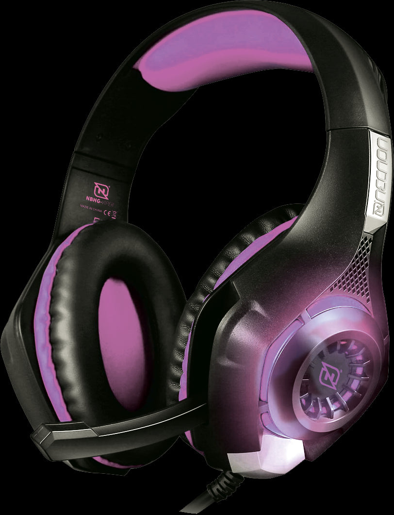 HEADSET GAMING OVER-EAR NBHG VIPER LED ALAMBRICO  DIADEMA FLEXIBLE MICROFONO 3.5MM USB PC CONSOLAS CELULAR INC ADAPTADOR MEGABASS FUCSIA - HEADSET GAMING OVER-EAR NBHG VIPER LED ALAMBRICO  DIADEMA FLEXIBLE MICROFONO 3.5MM USB PC CONSOLAS CELULAR INC ADAPTADOR MEGABASS FUCSIA -